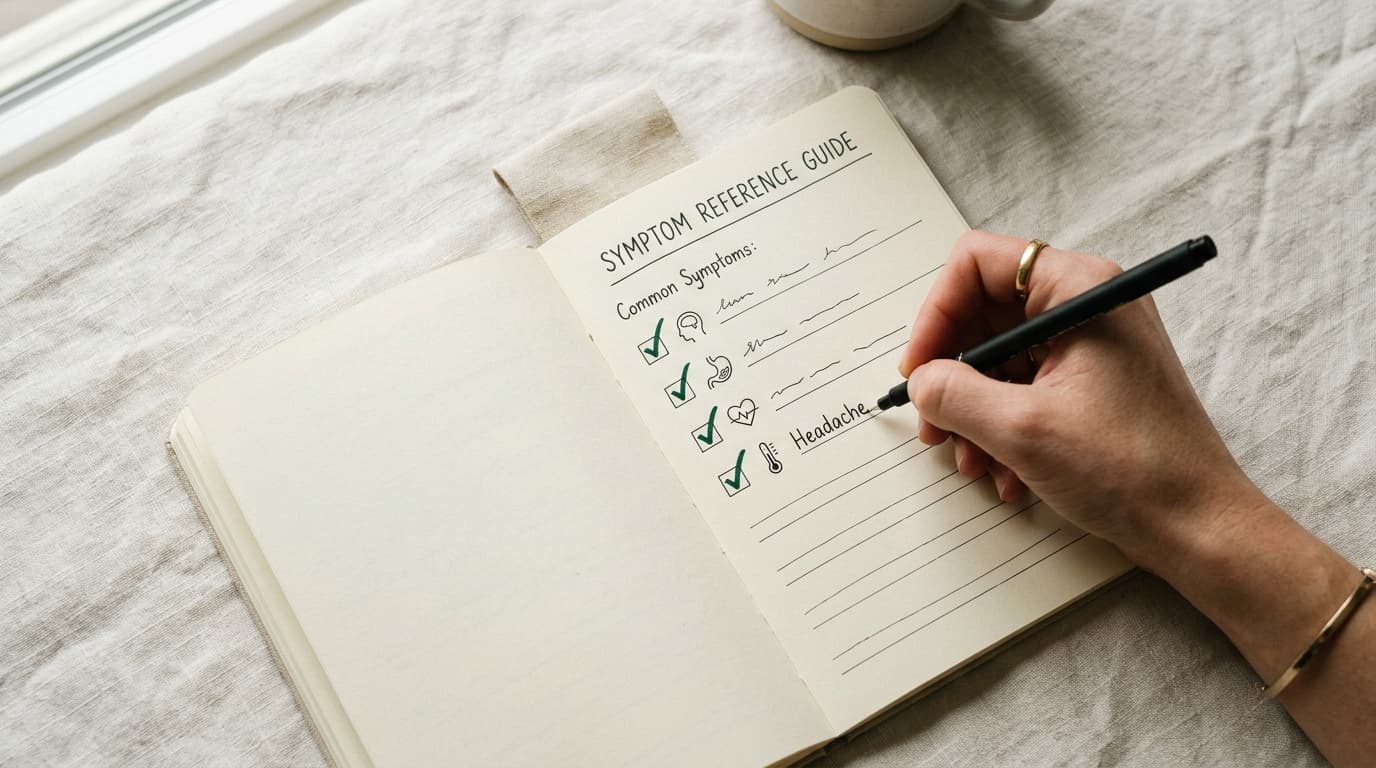 Mão escrevendo anotações em caderno